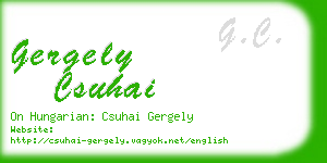 gergely csuhai business card